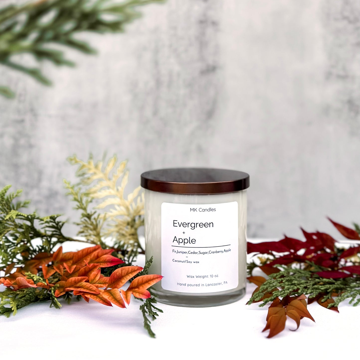 Evergreen + Apple Candle