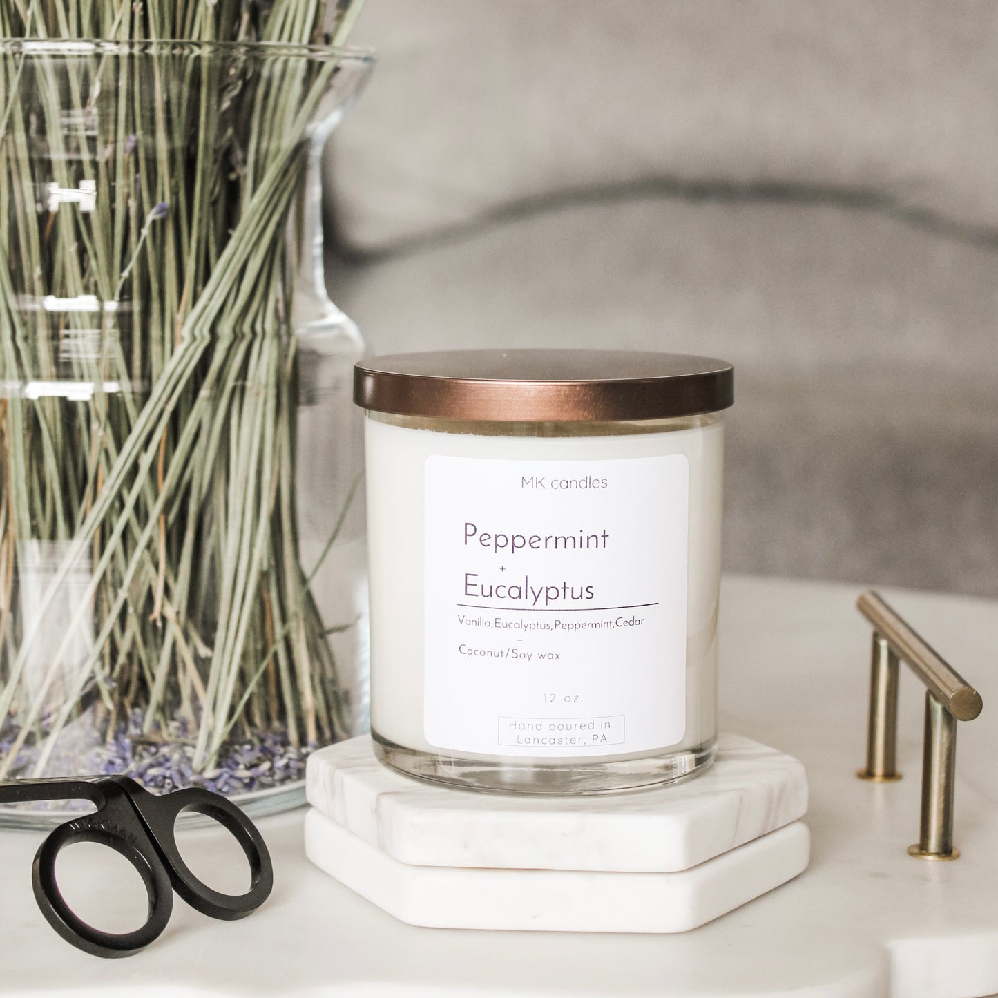 Peppermint and Eucalyptus Candle